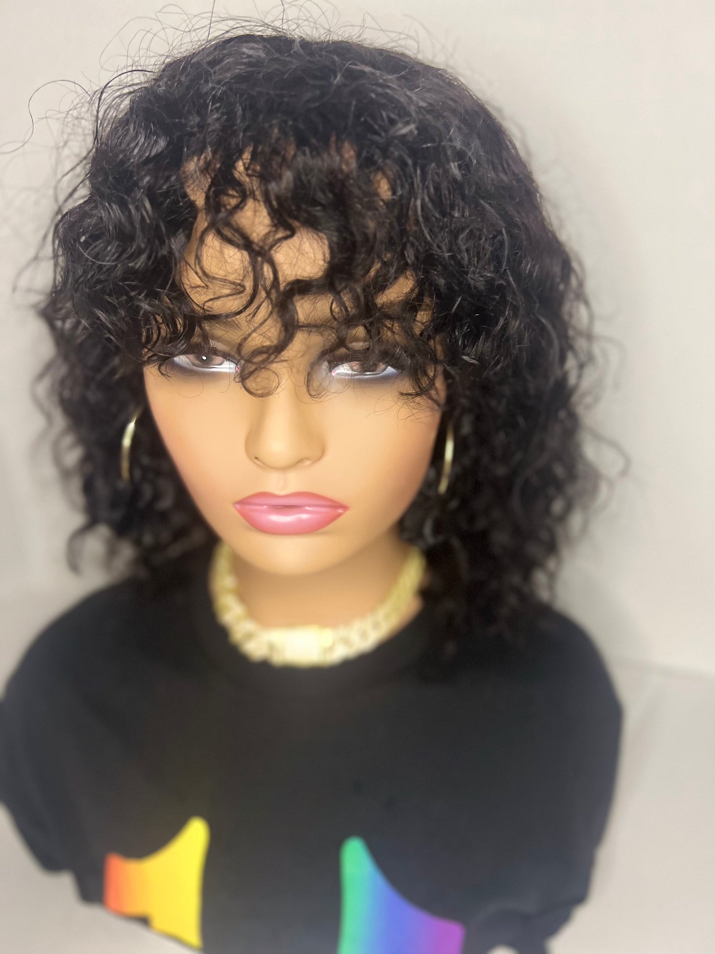 BK House of Hair Peruvian Egg curl No Lace Wig